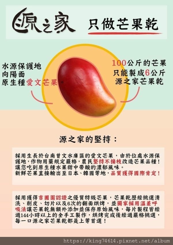 〔宅配 美食〕源之家極致芒果乾｜來自台灣的珍品｜最高品質芒果